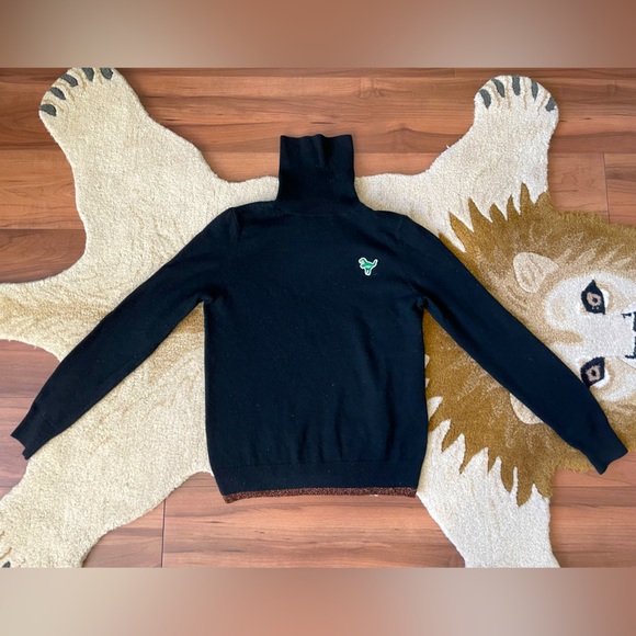 Coach 1941 Black Cashmere Turtleneck with Rexy Patch, Size US - Picture 2 of 12